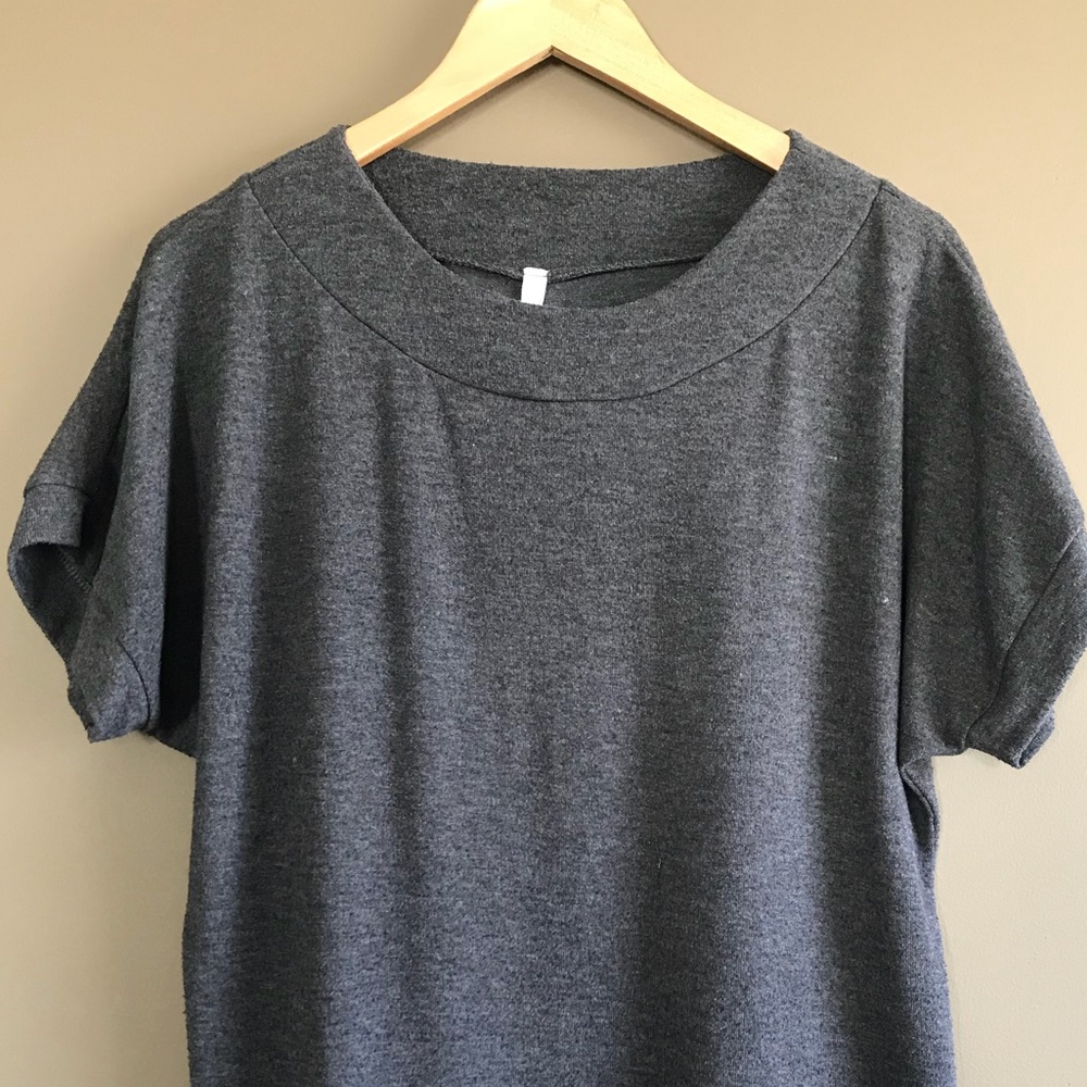 Pink blush grey maternity top